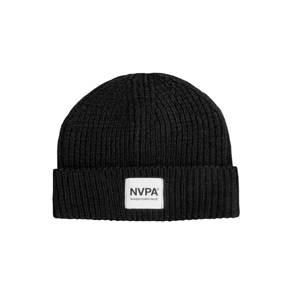 NVPA® Black patch beanie